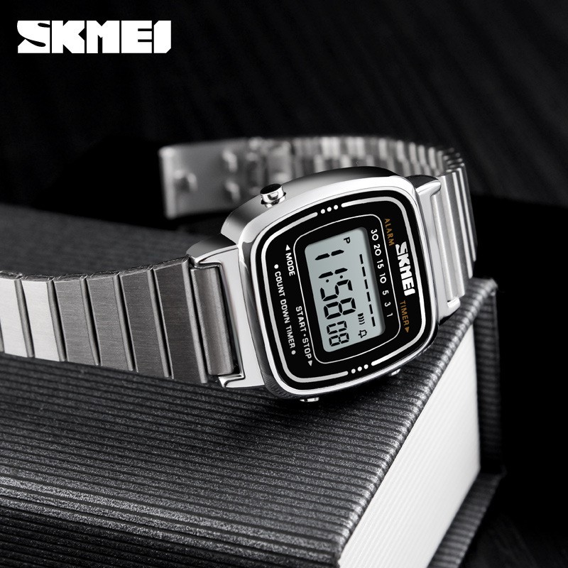 (CHÍNH HÃNG) Đồng Hồ Nữ mặt số điện tử Skmei DO53 Dual time Digital Watch