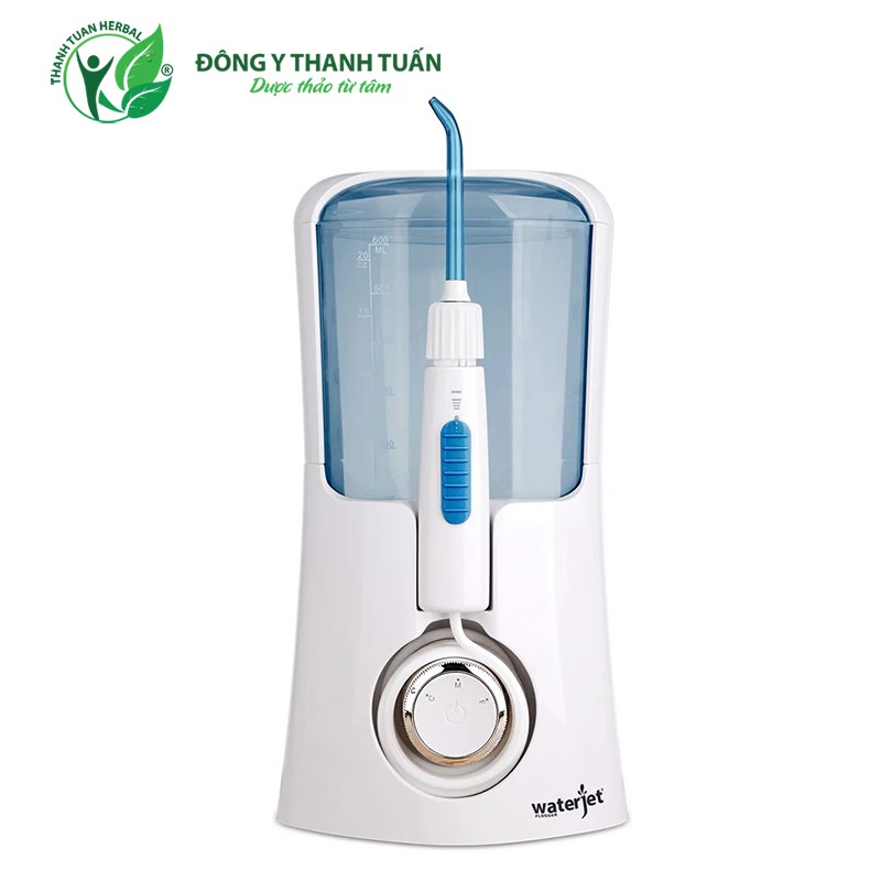 Máy tăm nước gia đình Waterjet Slim dung tích 600ml - Tặng nước súc miệng thơm miệng Thanh Hương Plus không Cồn 9