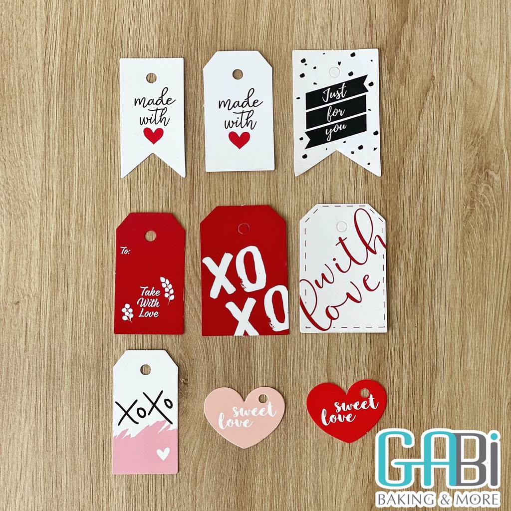 Thiệp và tag giấy Valentine (nhiều mẫu)