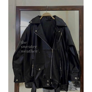 🌈 ÁO DA DÁNG DÀI BOMBER - CỔ VEST❌