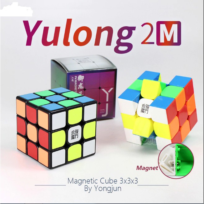 [Mã LIFE0503TOYS giảm 10% đơn 0Đ] Rubik 3x3 YJ YuLong V2 M 3x3x3 Có Nam Châm Khối Rubik 3 Tầng