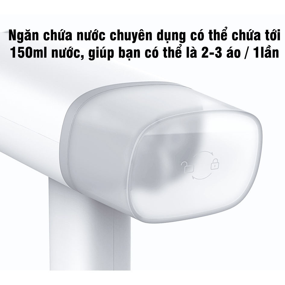 Bàn là hơi nước Xiaomi cầm tay GT-306LW 5 lỗ thoát khí tiết kiệm điện năng, công suất 1200W tối ưu hiệu suất hoạt động