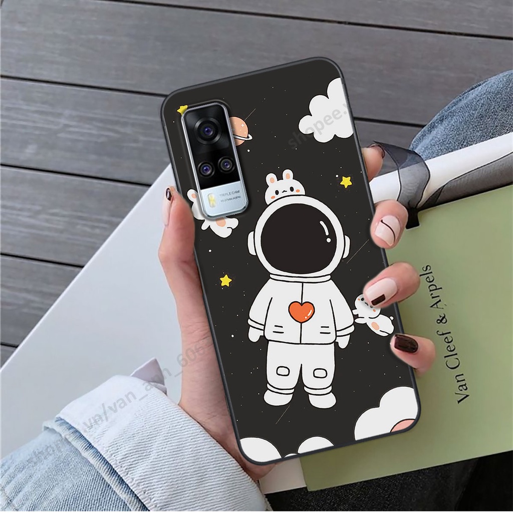 Ốp Vivo Y51 2020 hình bầu trời, phi hành gia đẹp, ốp lưng điện thoại vivo viền dẻo cao cấp