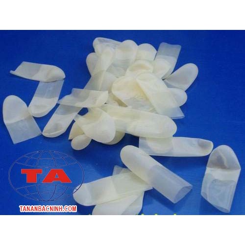Bao ngón tay cao su không đai, nhám đầu gói 1000 chiếc
