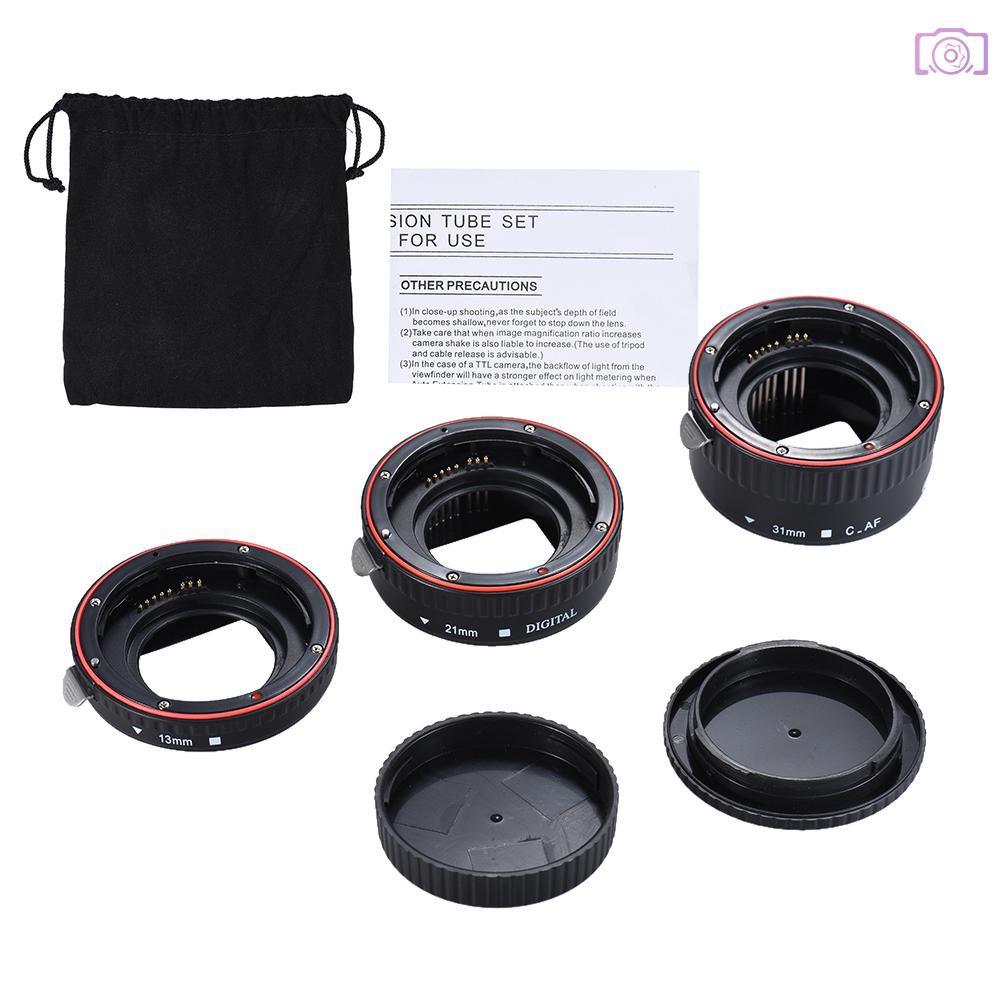 Set 3 Vòng Nối Dài Macro 13mm 21mm 31mm Cho Máy Ảnh Và Ống Kính