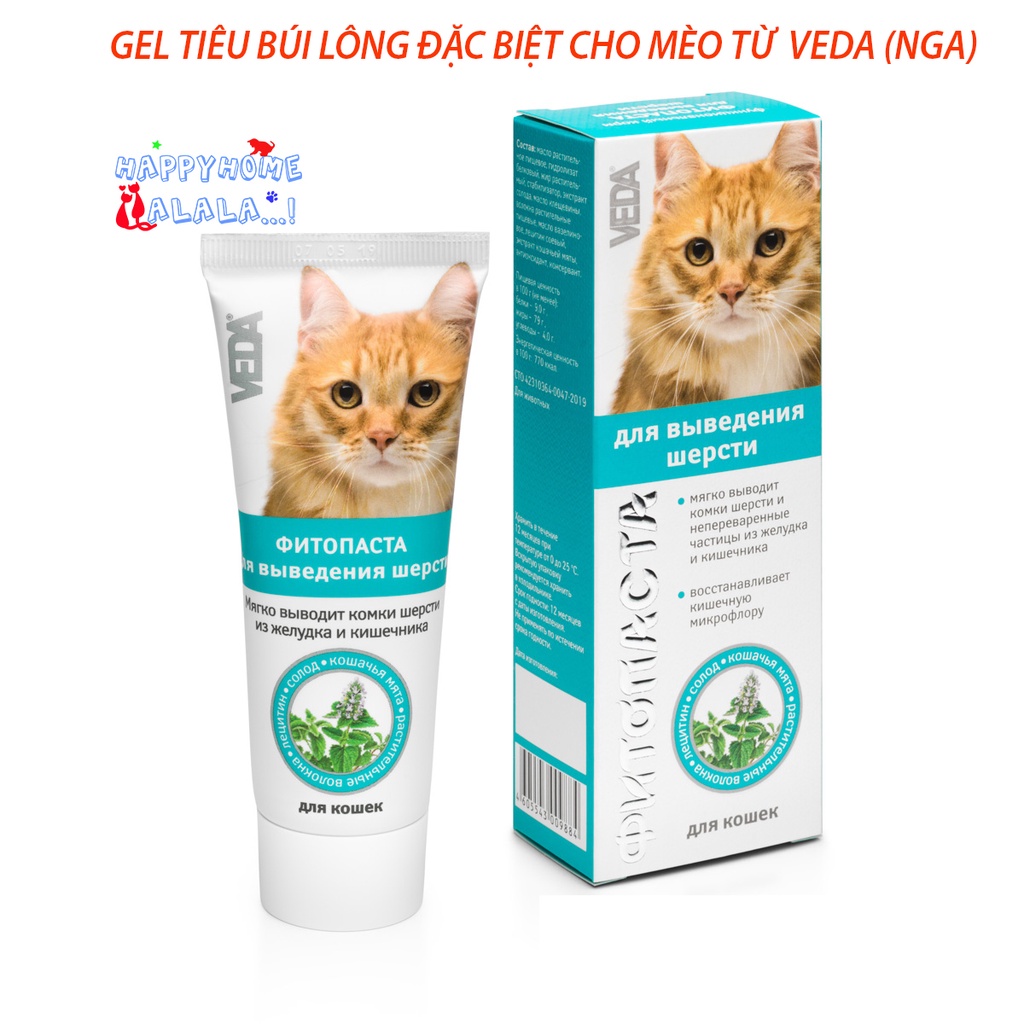 Veda gel tiêu búi lông &amp; dinh dưỡng chó chó mèo (nhập Nga- HOT)