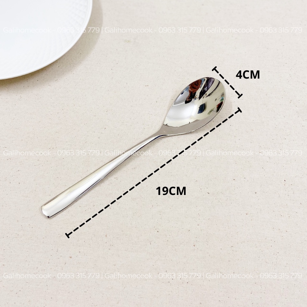 Thìa, dĩa inox 304 SOLA tráng miêng size nhỡ cao cấp xuất khẩu Đức | Galihomecook BH5-6