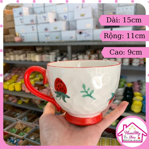 Set Bát Đĩa Decor Dâu Tây Cute Bát Ăn Cơm Chén Dĩa Dễ Thương Bát Ăn Dặm Cho Bé