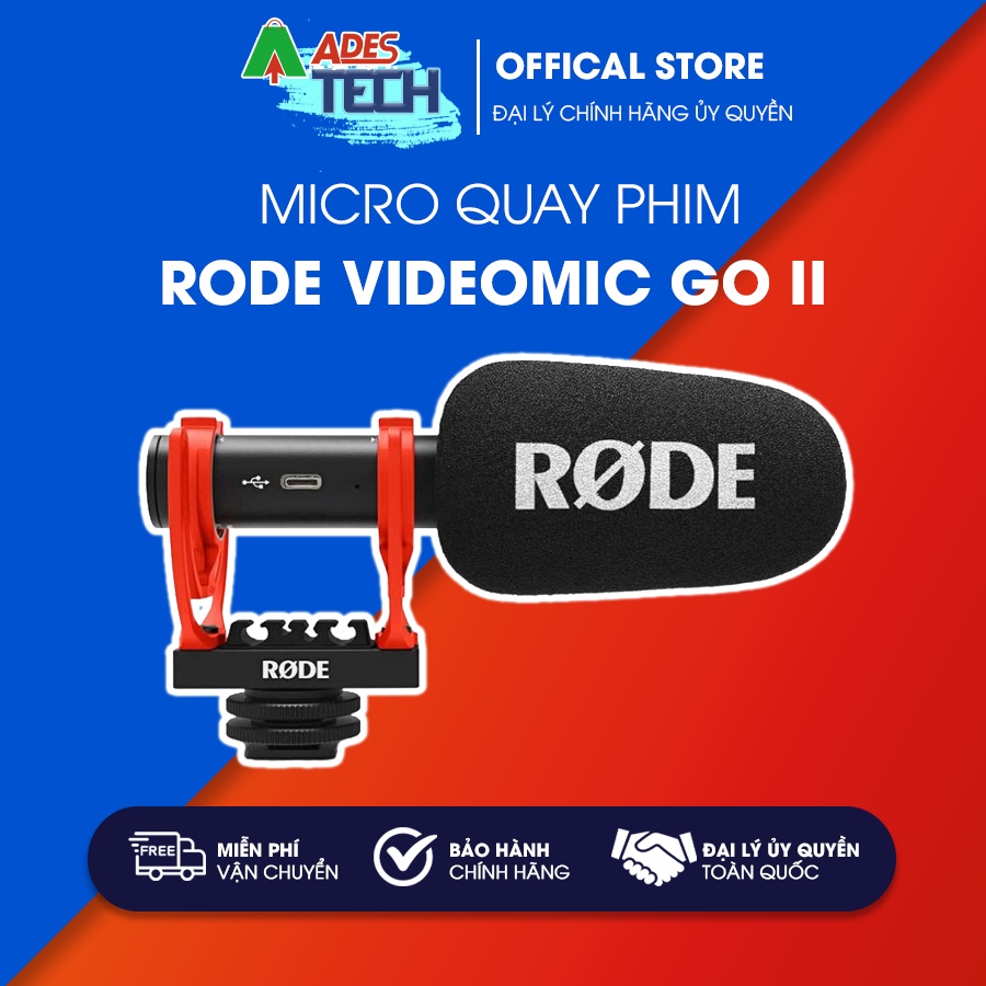 [HÀNG CHÍNH HÃNG] Micro quay phim Rode VideoMic GO II - Bảo hành 12 tháng