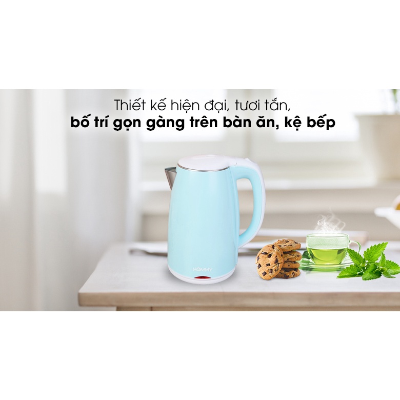 Bình đun siêu tốc Hommy 1.7 lít D1017