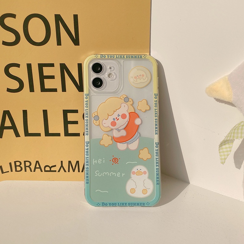 ✨THM ✨Swimsuit Girl Little White Duck iphone13 13Pro 13Promax 6/6plus/6s/6splus/7/7plus/8/8plus/x/xs/11/12/pro/max/plus/promax/case | BigBuy360 - bigbuy360.vn