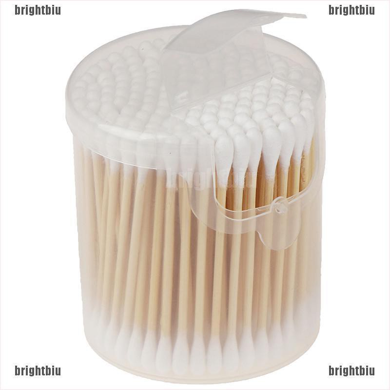 BIU 300 pcs New Disposable Cotton Swab Applicator Q-tip Swabs Bamboo Handle Sturdy[VN]