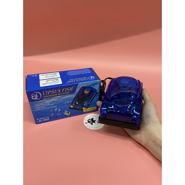 Máy sục sủi thổi khí oxy 2 vòi vs348a 5W VIPSUN VS-348A cho hồ cá