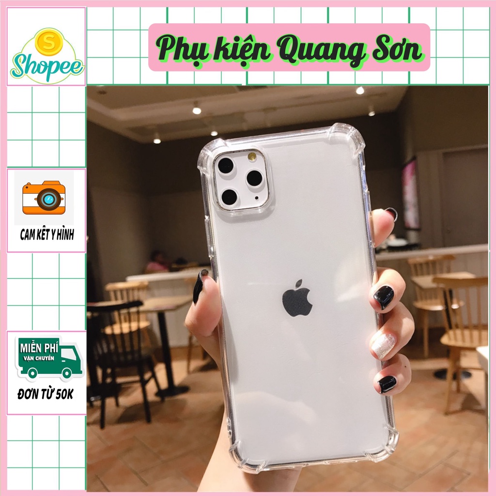 Ốp lưng Silicon trong suốt chống sốc iphone 5/6/6Plus/7g/8g/7Plus/8Plus/X/XSMAX/11/11PRO/ 11PRO MAX