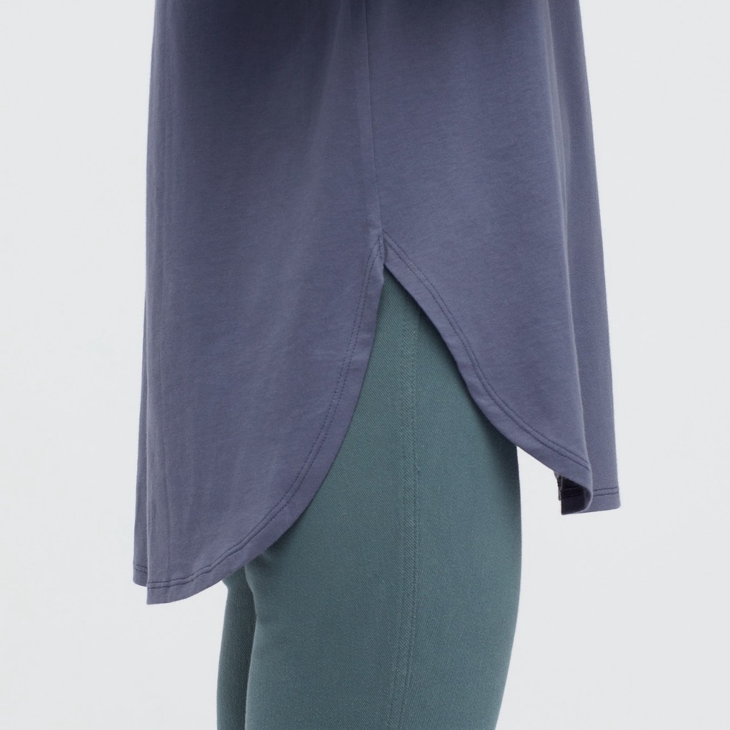 Áo cotton nữ u/ni vạt bầu tay dài