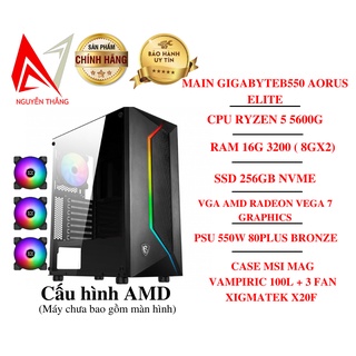 Mua Thùng PC AMD Ryzen 5 giá rẻ ( B550m / Ryzen 5 5600G / Ram 16GB / SSD 256GB ) New