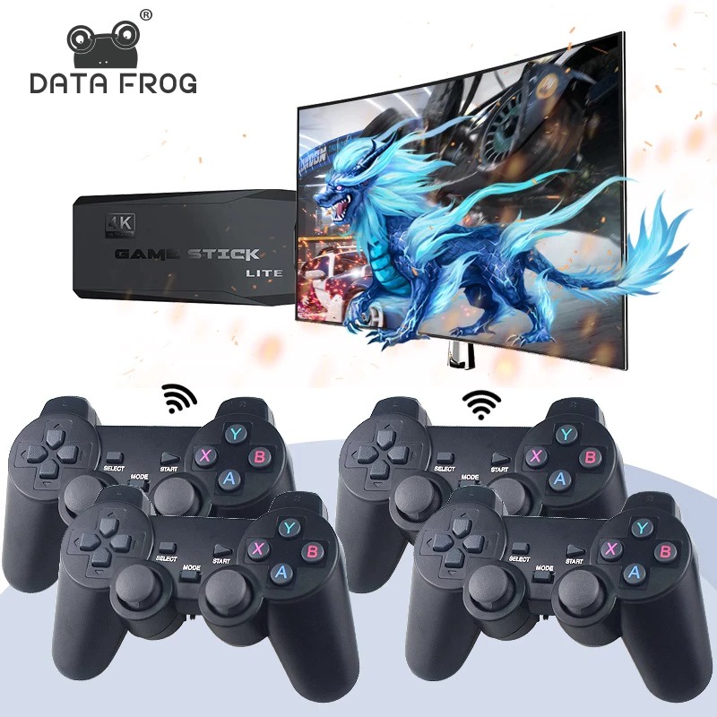 Combo Máy Chơi Game 4 Người10000 Trò 64gB Không Dây 2.4G Game PS /CPS /SEGA/ HDMI TV 4K