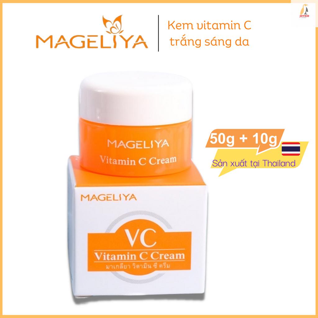Kem Mageliya Vitamin C Cream dưỡng ẩm, làm sáng trắng da, ngừa mụn, chống thâm nám Thái Lan 60g