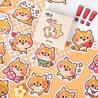 Hộp stickers hình cún con shiba ngộ nghĩnh