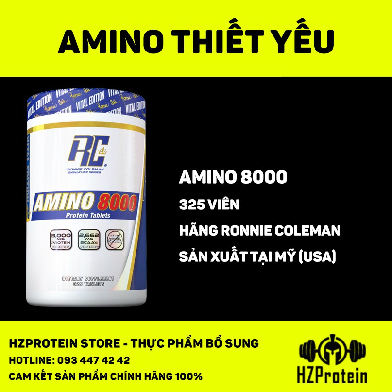 RC AMINO 8000 - VIÊN UỐNG BỔ SUNG 8G PROTEIN, XÂY DỰNG CƠ BẮP (325 VIÊN) |  Shopee Việt Nam