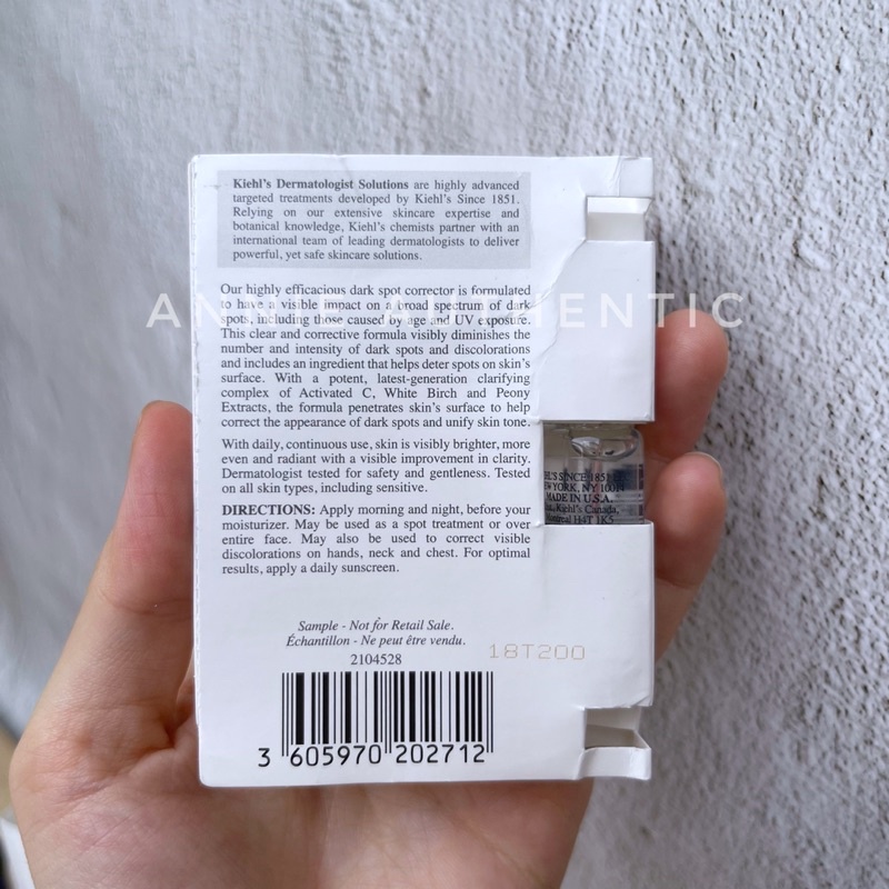 Serum làm sáng mờ thâm Kiehl's Clearly Corrective Dark Spot Solution mini 4ml