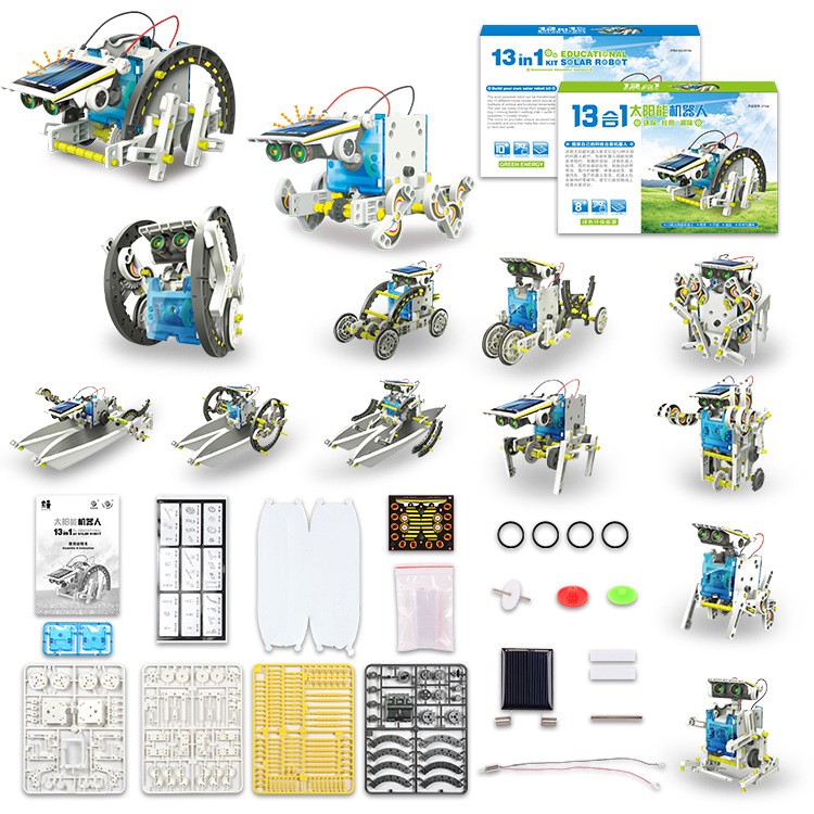 Mô Hình Robot Kit Lắp Ghép Năng Lượng Mặt Trời 13in1