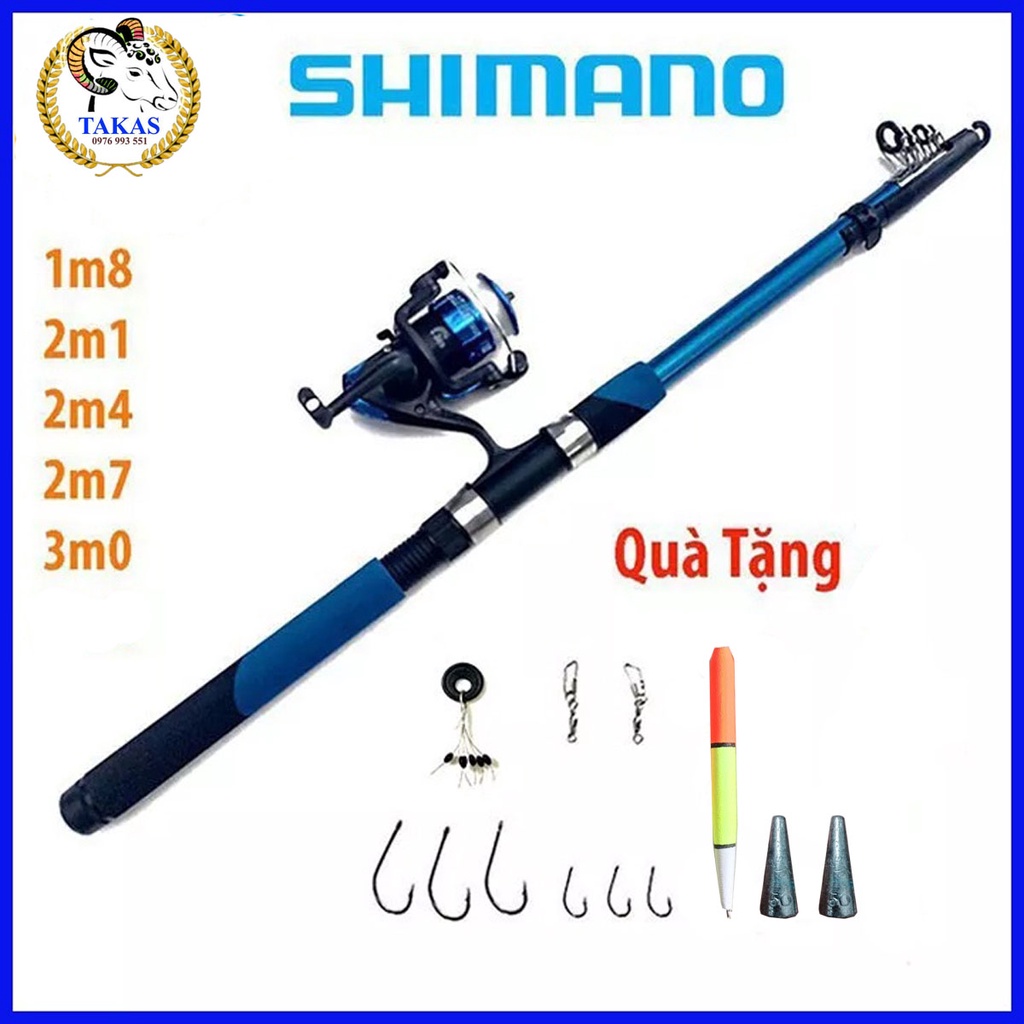 BỘ CẦN CÂU MÁY GIÁ RẺ SHIMANO KÈM ĐỦ PHỤ KIỆN