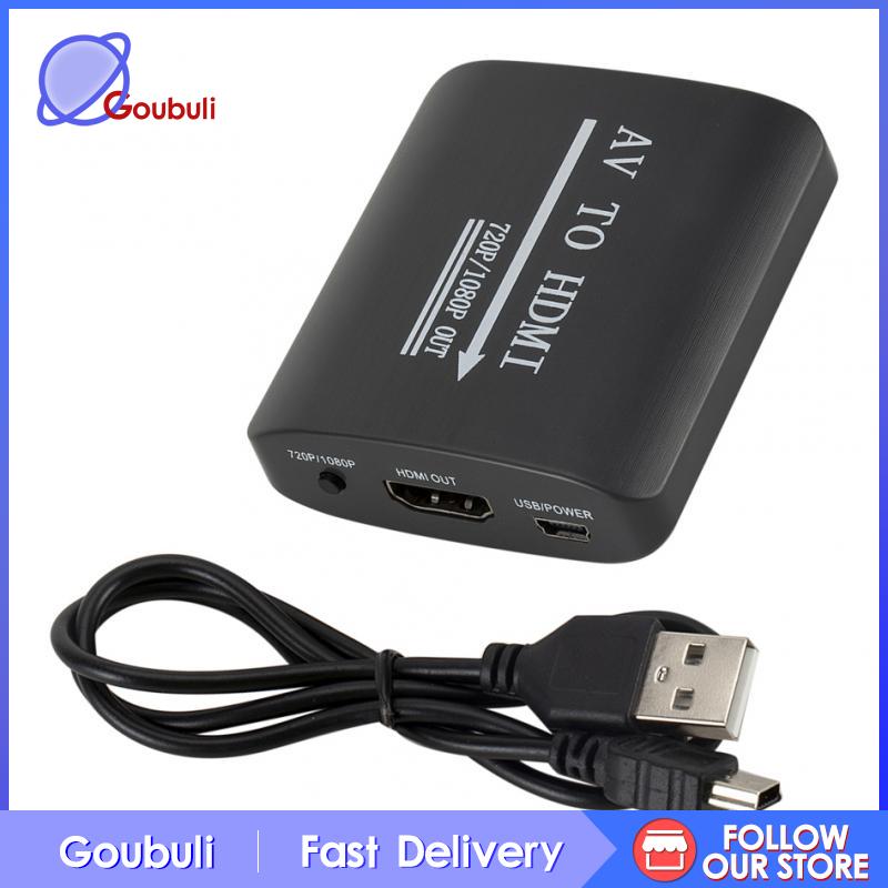 [Goubuli]HDMI To RCA AV   Adapter HD 1080P 720P Mini HDMI 2AV Video Converter TV