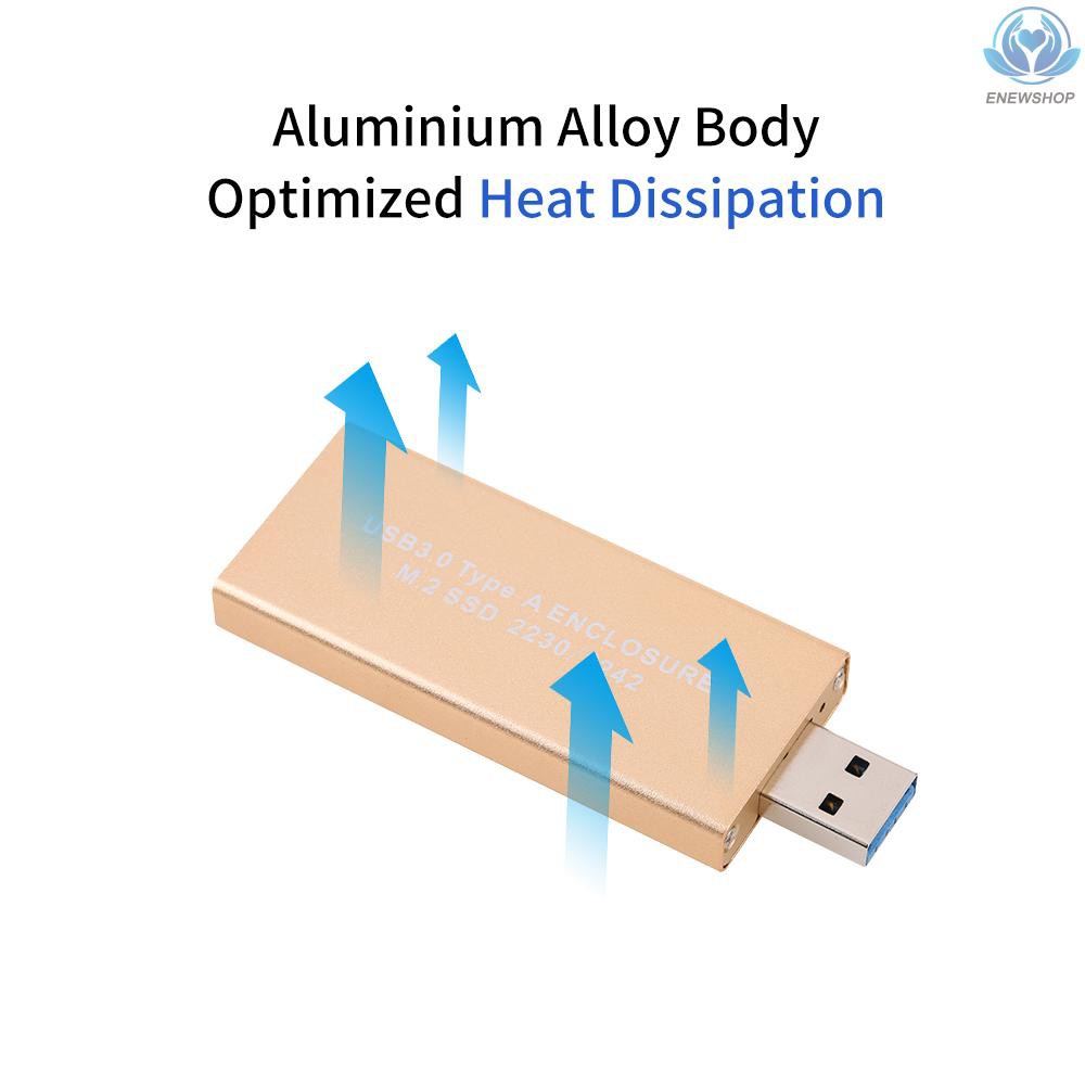 【enew】USB 3.0 to M.2 SSD Enclosure Storage Case for NGFF B Key Hard Disk B+M Key M2 SATA SSD External Box Adapter | BigBuy360 - bigbuy360.vn