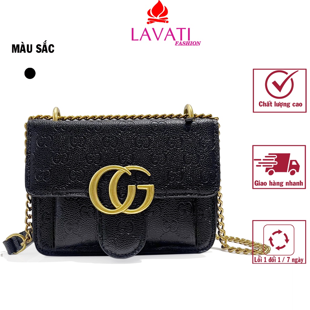 Túi Đeo Chéo C.C Da Lì Dập Vân ( mã CGL130)