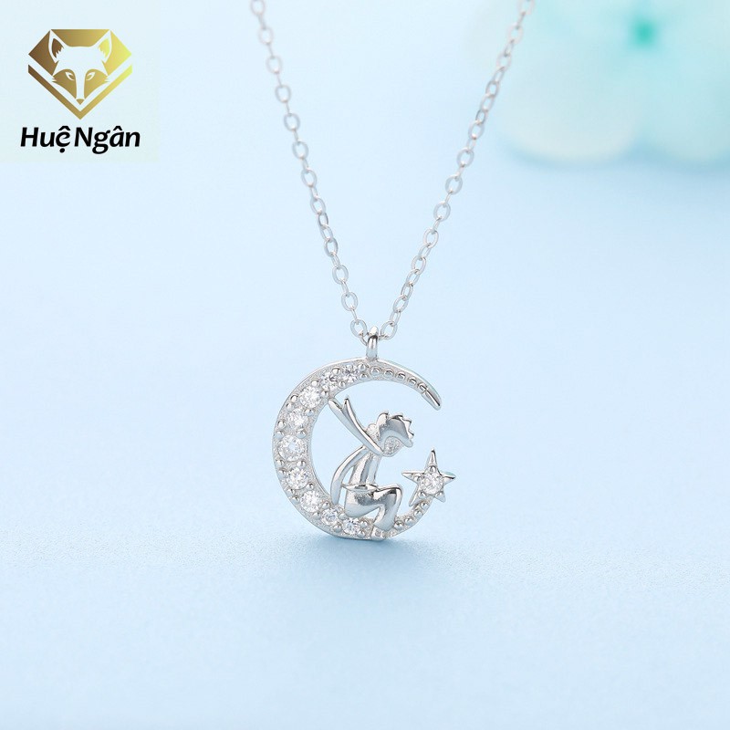 Dây chuyền bạc 925 Huệ Ngân - Trăng sao Star and Moon PP1808