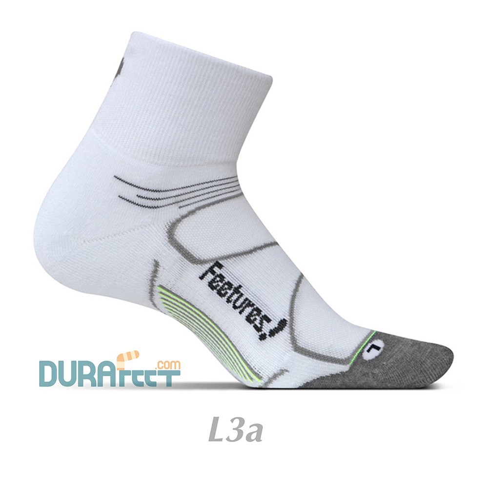 Tất siêu bền cổ lửng Feetures mã L3a - Vớ xuất mỹ dày êm