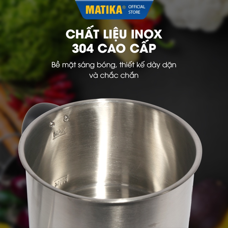 Ca Nấu Siêu Tốc Đa Năng MATIKA 1.6L Chất Liệu Inox 304 MTK1612