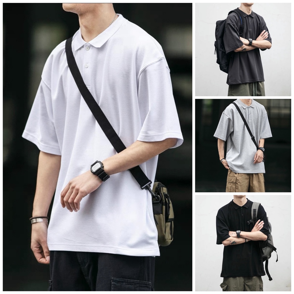 Áo Polo Basic unisex trơn thun nam chất vải cotton cao cấp, ngắn tay cực sang trọng, form rộng unisex, hợp mọi thời đại