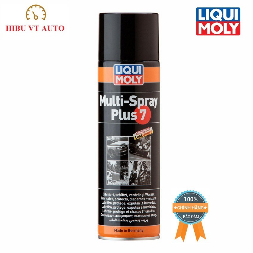 Chai xịt tẩy gỉ sét, bôi trơn đa năng Liqui Moly Multi-Spray Plus7 3305 500ml