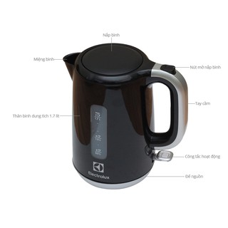 Bình siêu tốc Electrolux EEK3505 1.7 lít bảo hành 24 tháng (Mới 100% - Hãng phân phối chính thức)