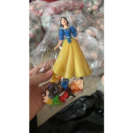 Bộ công chúa bạch tuyết và 7 chú lùn ( Nhựa nhẹ)trang trí tiểu cảnh