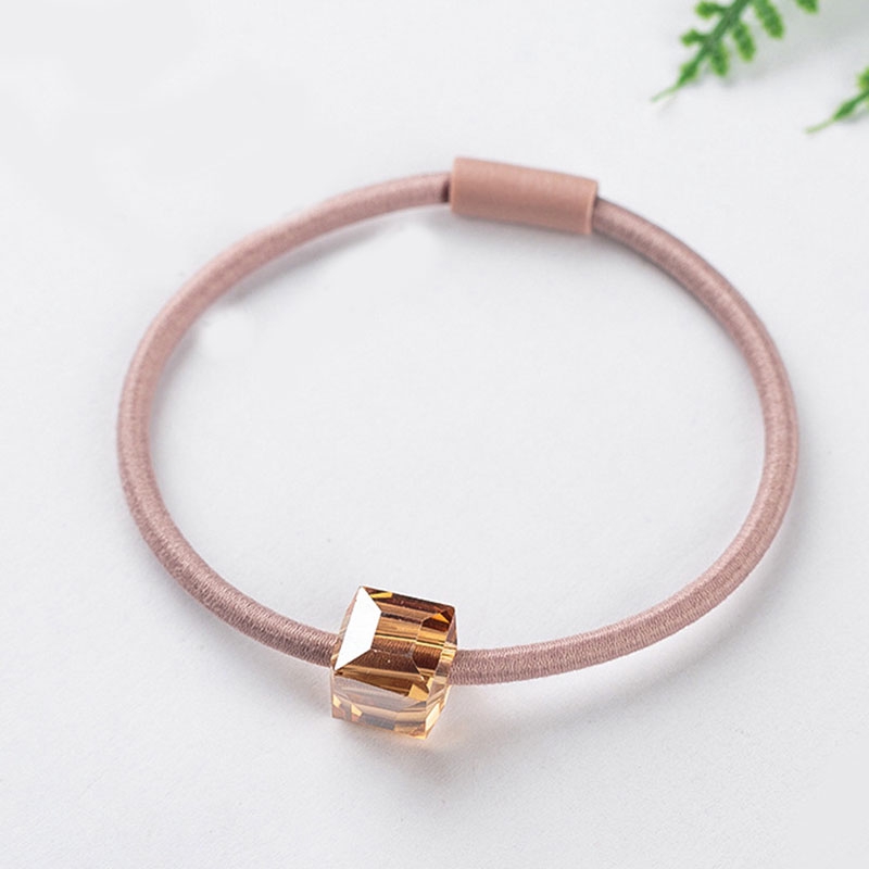 Dây buộc tóc co giãn đính đá lấp lánh