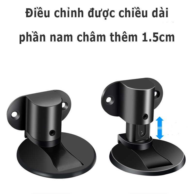 Chặn cửa hút nam châm chống va đập có kèm miếng dán 3M và vít nở