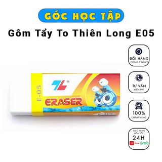 Gôm tẩy to Trắng Thiên Long - Góc Học Tập