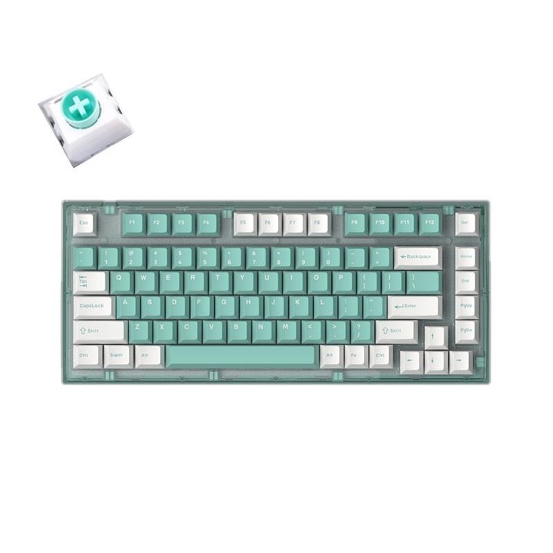 Bàn phím FL Esport Q75 Azure Green 3 Mode Bluetooth + Wireless Gasket Mount RGB | Chính hãng