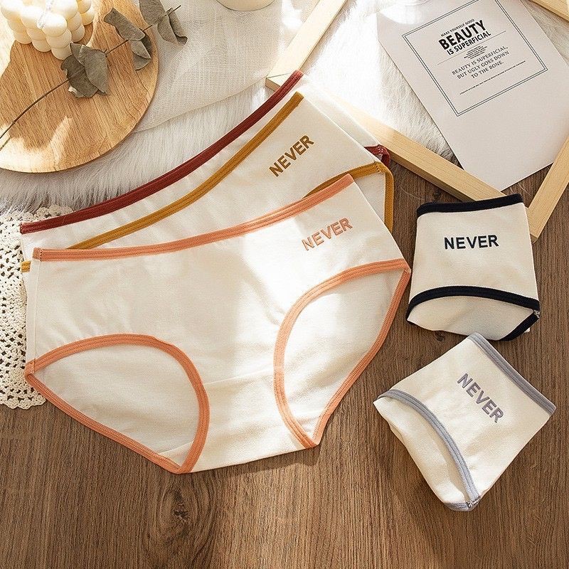 Quần Lót Nữ Cotton Phối Viền Nhiều Màu ( H)