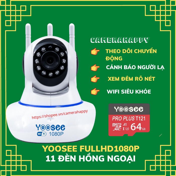 Camera Yoosee 3 Râu 2.0Mpx Thế Hệ Mới Siêu Nét