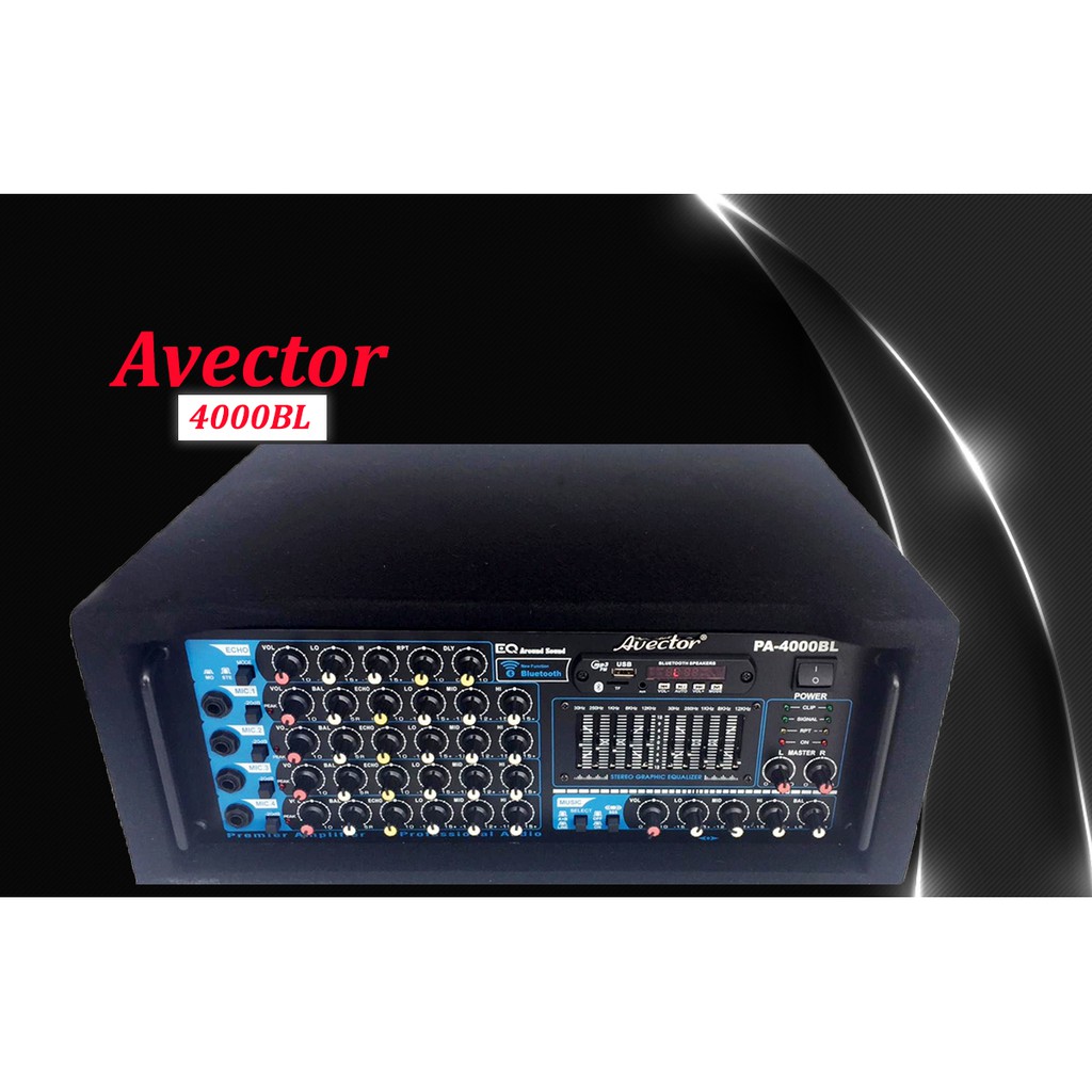 Ampli karaoke bluetooth Amply nghe nhạc gia đình BLUETOOTH AVECTOR 4 0 0 0 hát karaoke cực hay