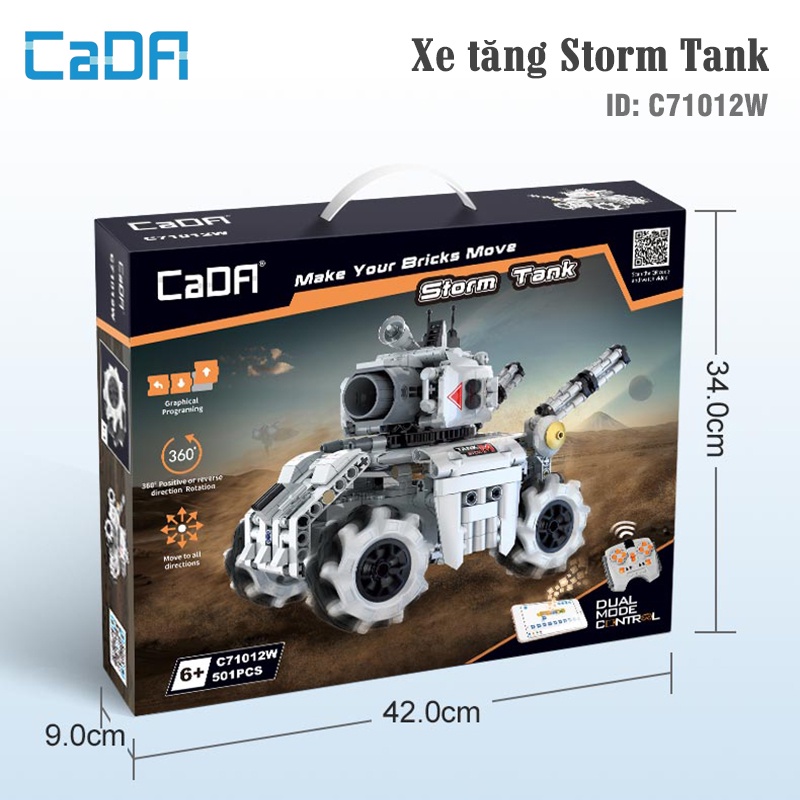 Mô hình lắp ghép xe tăng Storm Tank- Mô hình lắp ghép điều khiển từ xa-Hàng cao cấp, Bảo hành 12 Tháng Toàn quốc