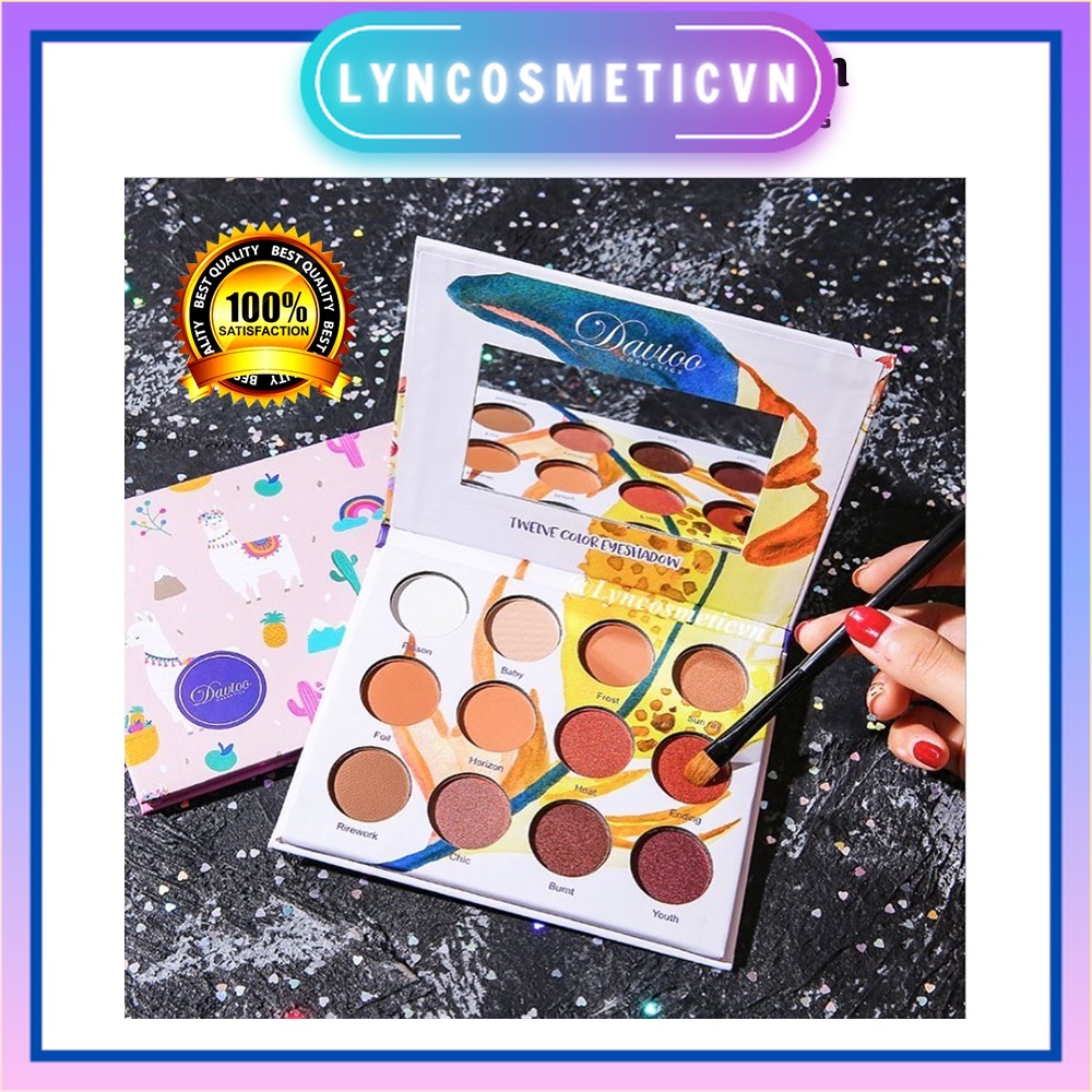 Bảng Phấn Mắt 12 Ô Màu Siêu Xinh Davioo eye shadows palette