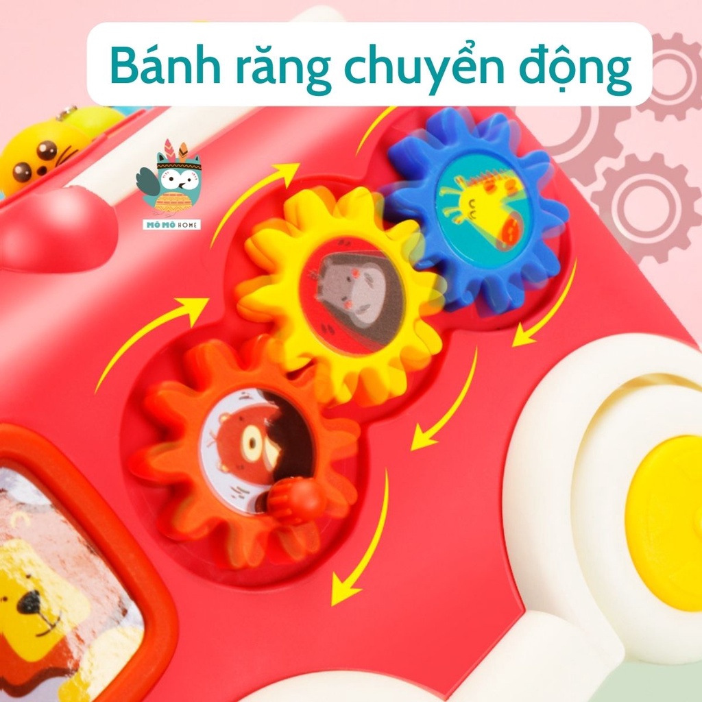 Đồ Chơi Ô Tô Đa Năng 5 Trong 1 - Xe Bus kéo phát nhạc Kết Hợp nhiều trò chơi câu cá thú vị cho bé - Mô Mô Home