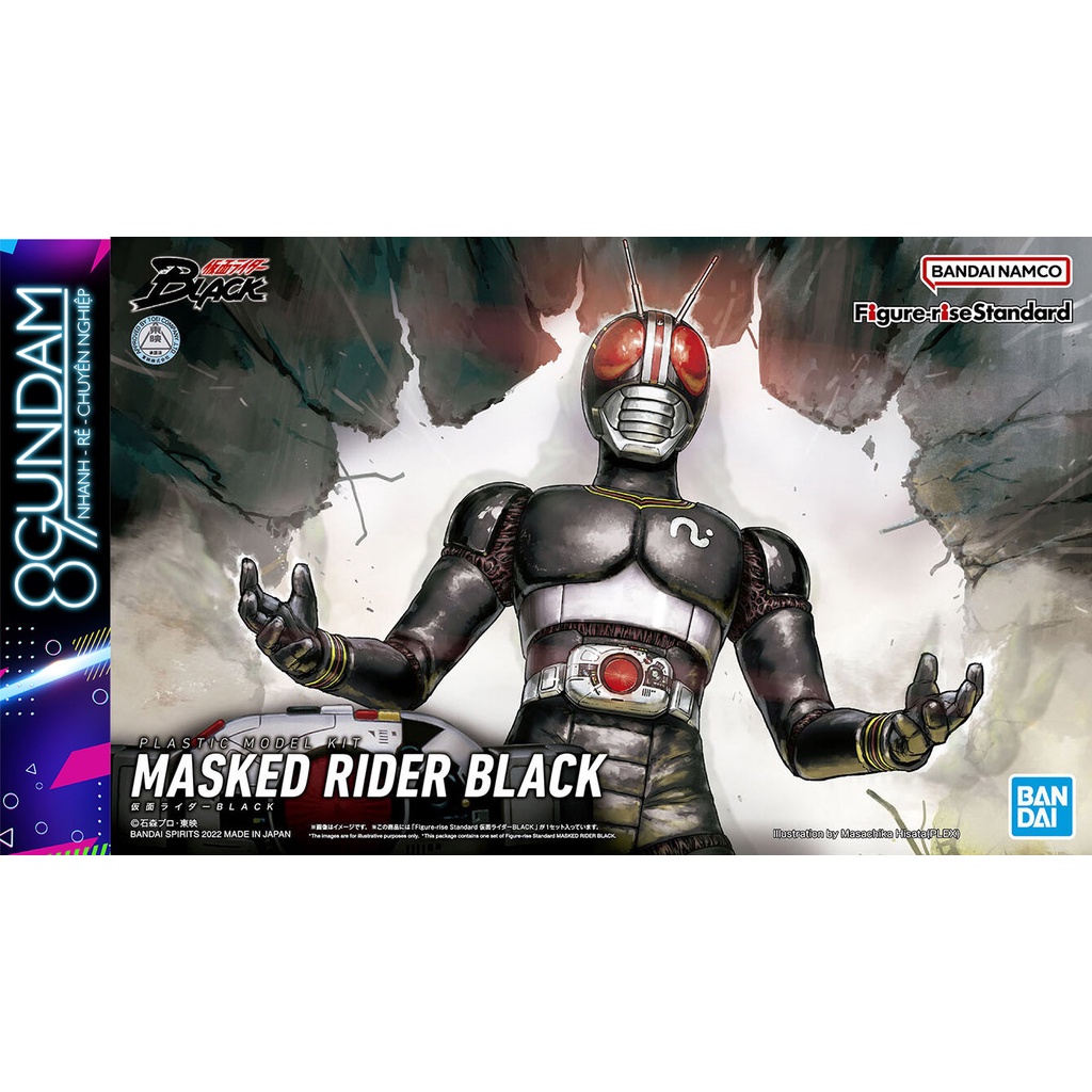 Mô Hình Lắp Ráp Figure-rise Standard Kamen Rider Black (tặng kèm base)