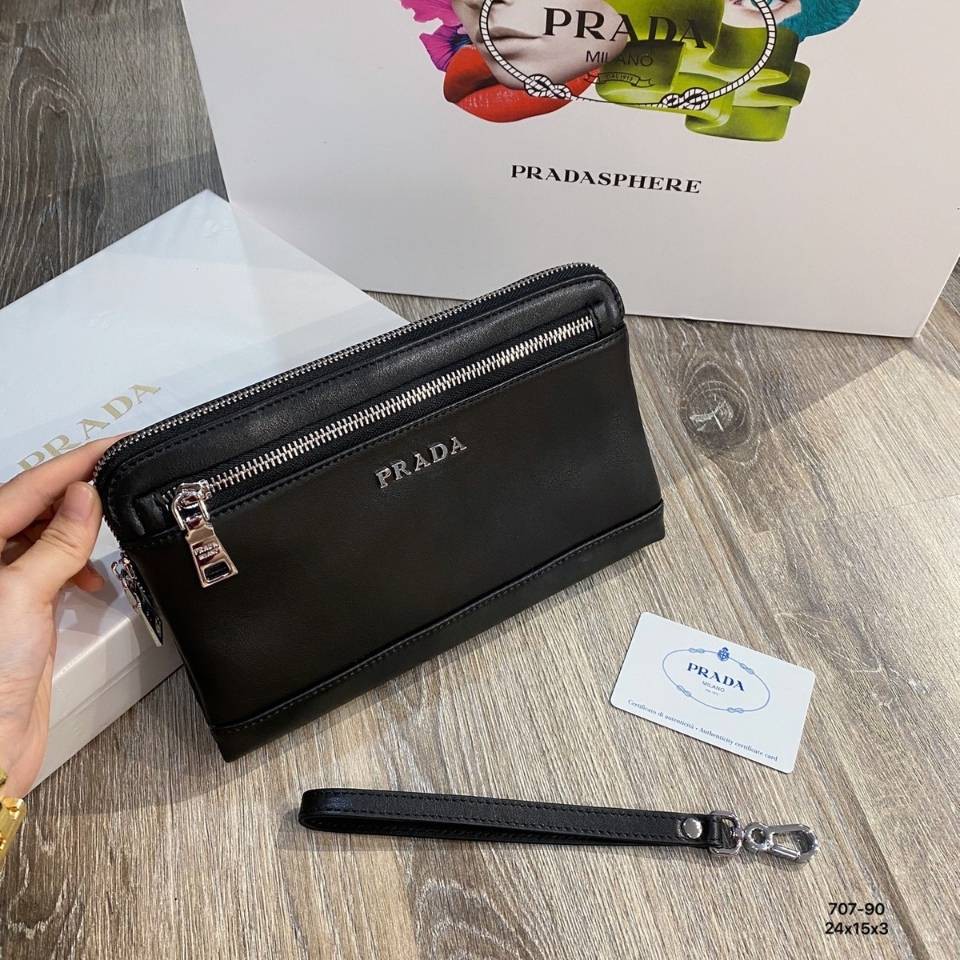 Ví nam Prada da trơn cao cấp PRA-02