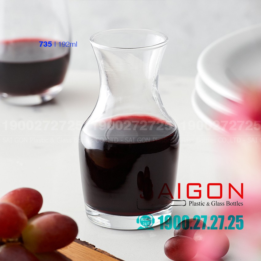 Bình Rót Thủy Tinh Decanter 192ml | Thủy Tinh Cao Cấp , Nhập Khẩu E.U